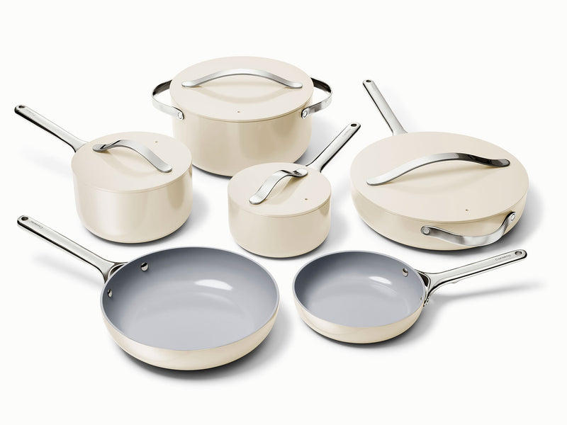 Caraway ceramic cookware set cream